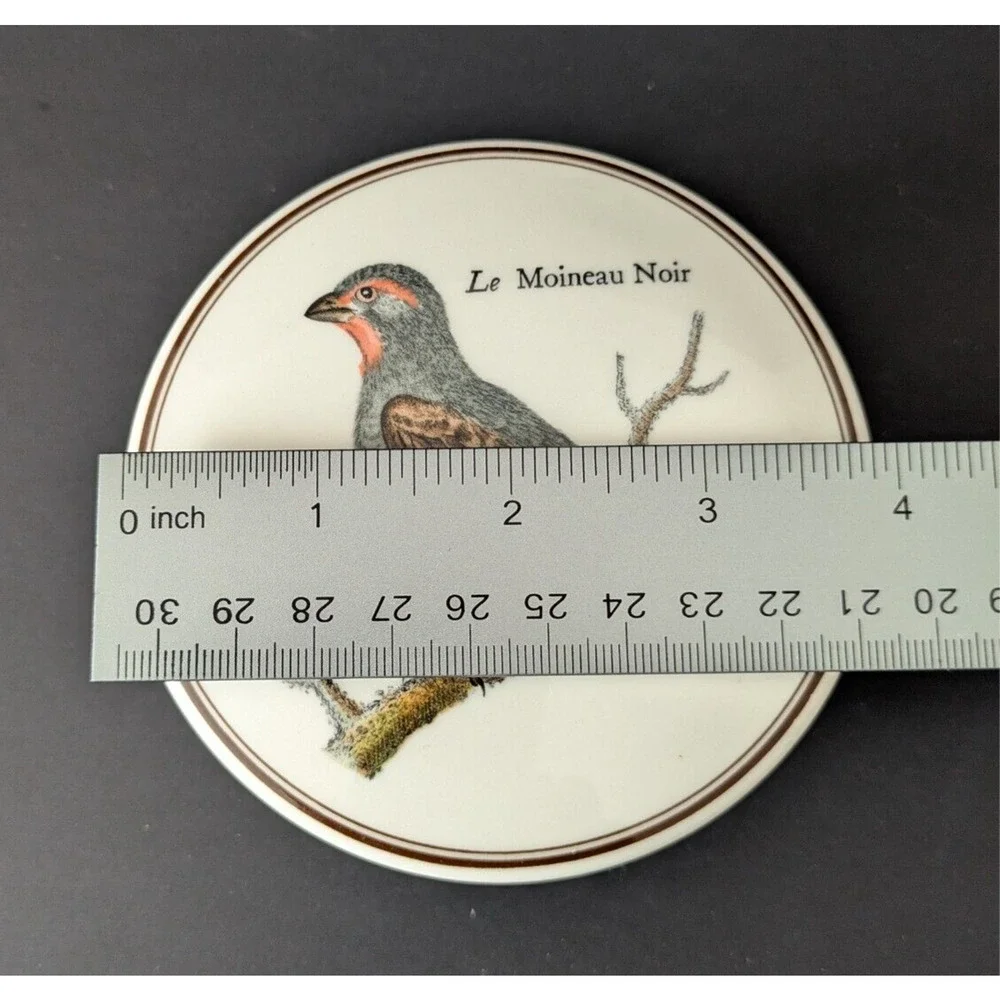 Villeroy & Boch Paradiso Le Moineau Noir Trinket Dish Lid Bird Germany 80s Vtg
